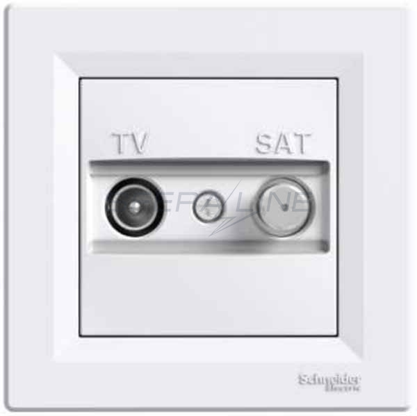 Розетка TV-SAT індивідуальна (1 дБ), білий, Asfora